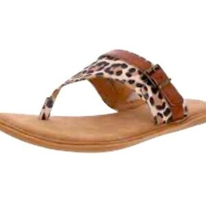 B.O.C. Sandal Mya Womens Animal Print Thong Flat New Sz 9M